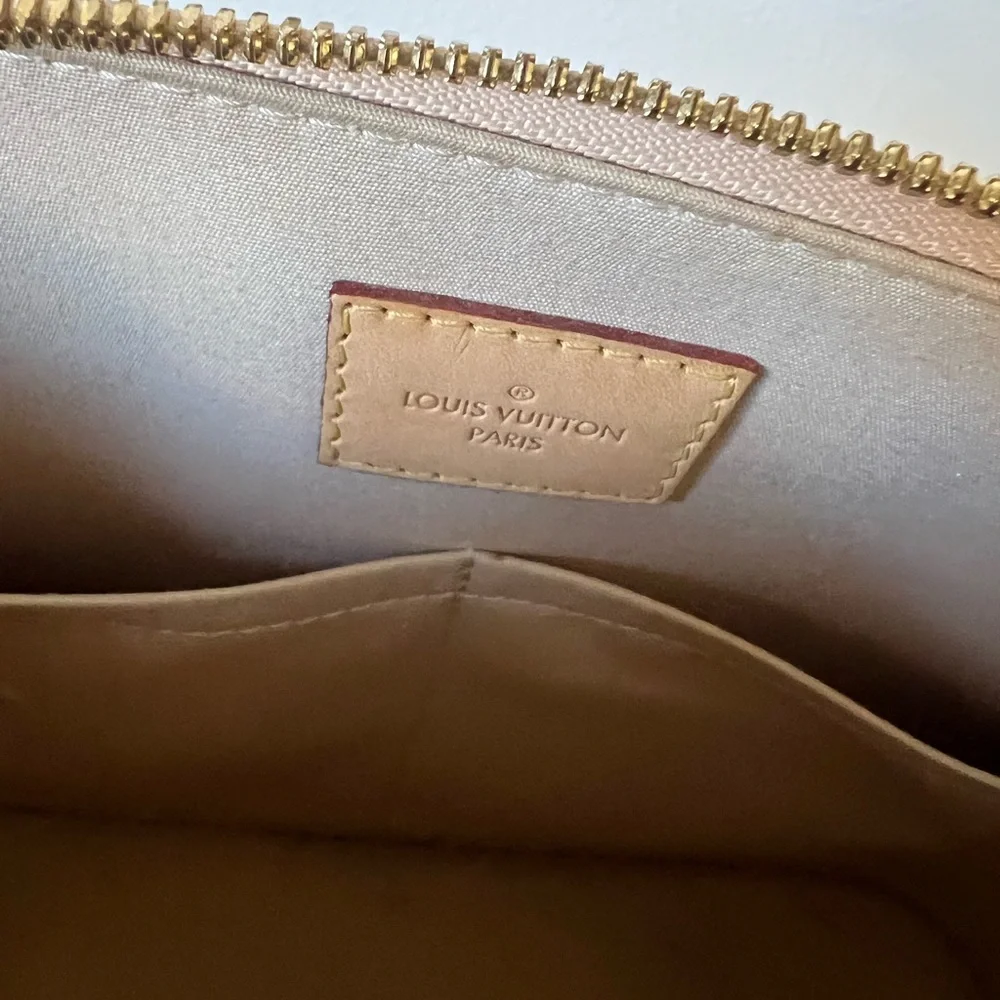 Authentic Louis Vuitton Monogram Vernis Alma Handbag – Mustard/Golden Yellow